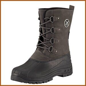 Waterproof Leather Snow Boots with Removable Shearling Lining